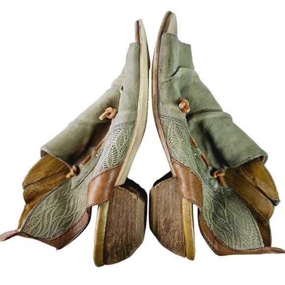 Miz Mooz New York City Celia Leather Heeled Sandals Sz 5.5 / 6 - Picture 6 of 10